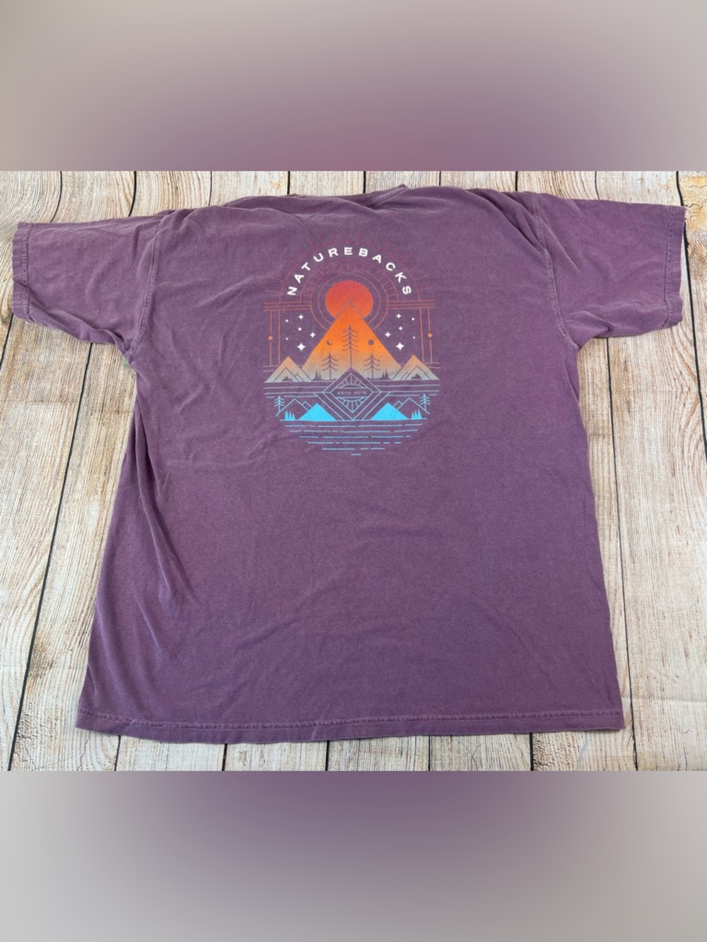 Nature Backs Comfort Colors T Shirt Purple Size XL